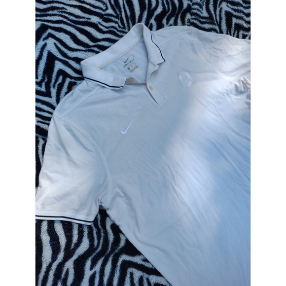 Nike Other - Nike Dri Fit Golf Polo Shirt Mens L White Ryder Cup Whistling Strait Performance